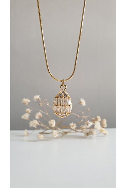 Feride قلادة نسائية مضمونة مقاس 45 سم - مع أعواد طويلة من الفولاذ والباندا