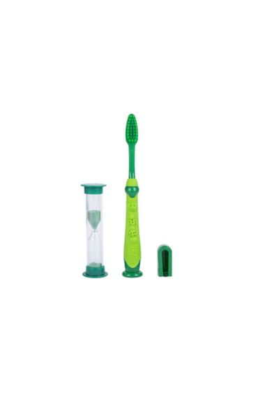 Difaş Friendly Children's Toothbrush with Green Hourglass