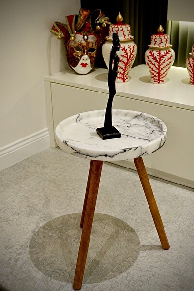 Voodo Concept Leylak Mermer Çay Kahve Sehpa (%100 ORJİNAL MERMER)