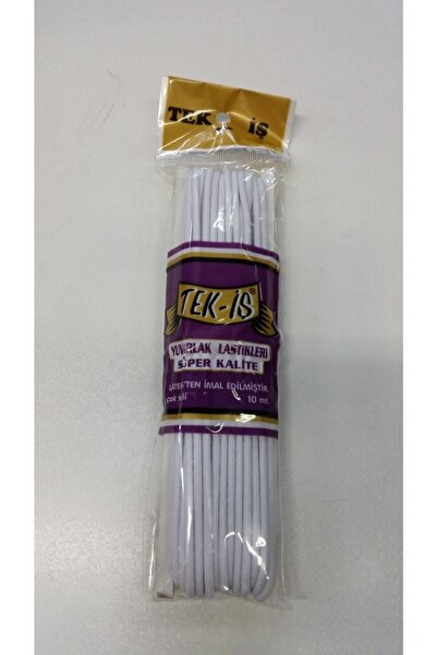 Tek-İş Bel Paça Don Lastiği Yuvarlak Beyaz Paket 10 M.