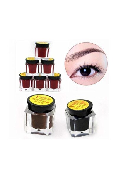 İSTANBUL KOZMETİK 2 Adet Kalıcı Makyaj Ve Microblading Boyası Kaş Boyası-siyah-kahverengi-kaş Kontörü Boyası