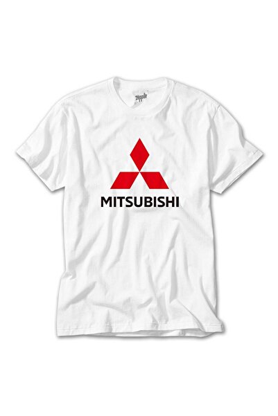 Karadeniz تي شيرت أبيض بشعار ميتسوبيشي