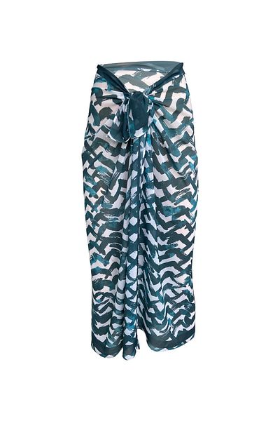 Bolder Emily Zigzag Silk Chiffon Pareo