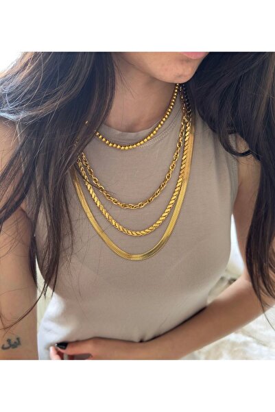 Opia JEWELRY - Çelik Arpa Zincir Kolye