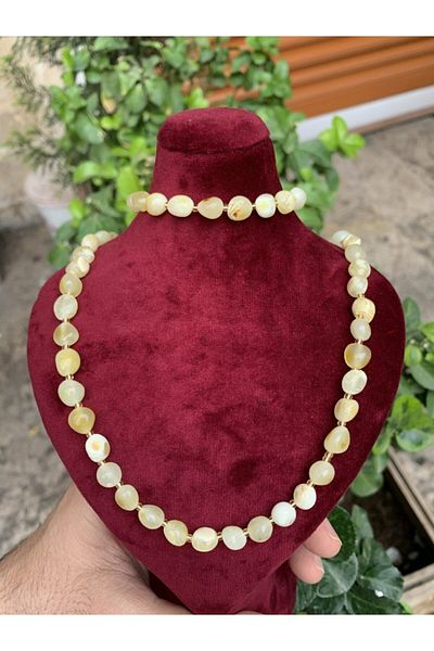 BOJI Original Natural Baltic Drop Amber Necklace-bracelet Set Adult Healing Source