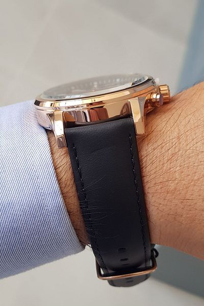 Daniel Klein Exclusive New Model Functions Active Black Leather Strap Men's Wrist Watch