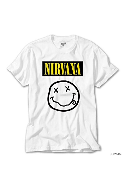 Karadeniz نيرفانا ابتسامة تي شيرت أبيض