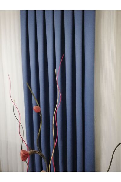 Karesi ستارة خلفية متوسطة الطول باللون الأزرق النيلي - وشاح واحد (1X2,5)