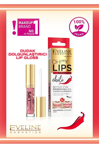 Eveline Cosmetics Oh! My Lips! Biber Ve Hyaluronik Asit Ile Dudak Büyütücü Dudak Parlatıcısı