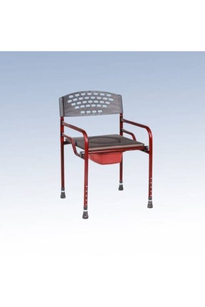 Silver Siyah Deri Döşemeli Klozet Yükseltici Katlanabilir Tuvalet Yükseltici Sandalyesi