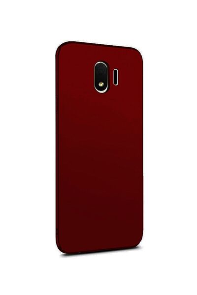 Molly Samsung Galaxy J4 2018 Için Bordo Mat Silikon Kılıf