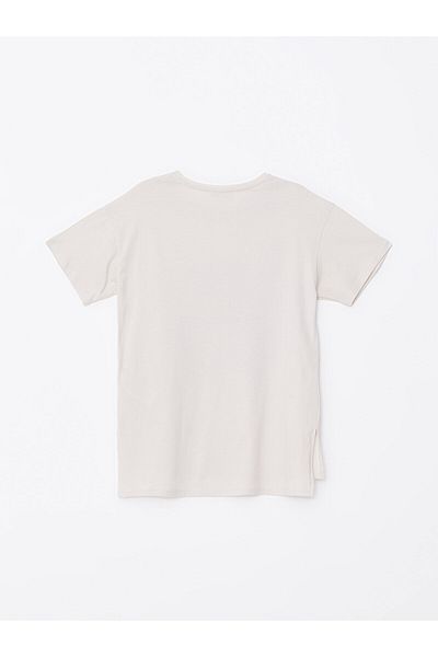 LC Waikiki LCW Damen T-Shirt – Rundhalsausschnitt, Bedruckt, Kurzarm
