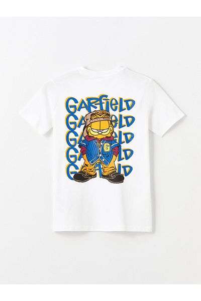 LC Waikiki Chlapčenské tričko LCW – výstrih, Garfield Print, krátky rukáv