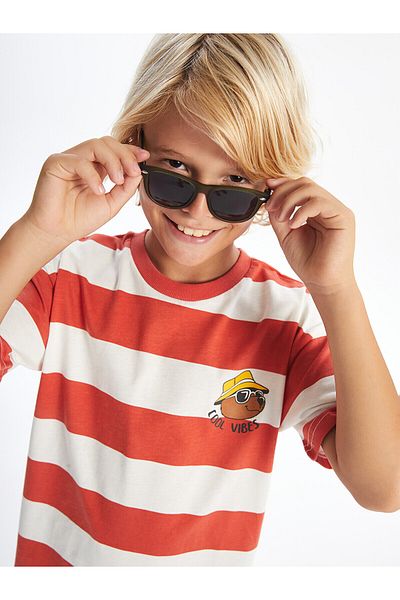 LC Waikiki LCW Boys T-Shirt - Comfortable Fit, Crew Neck, Solid Fabric