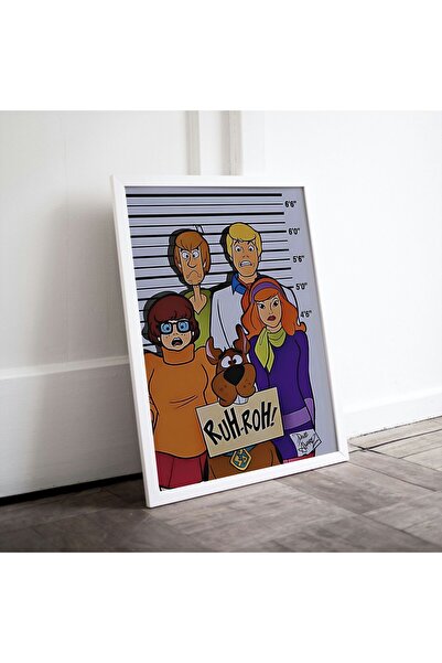 Arthopia Scooby Doo Ekip Dekorasyon Yüksek Kaliteli Çerçevesiz Duvar Tablosu ...