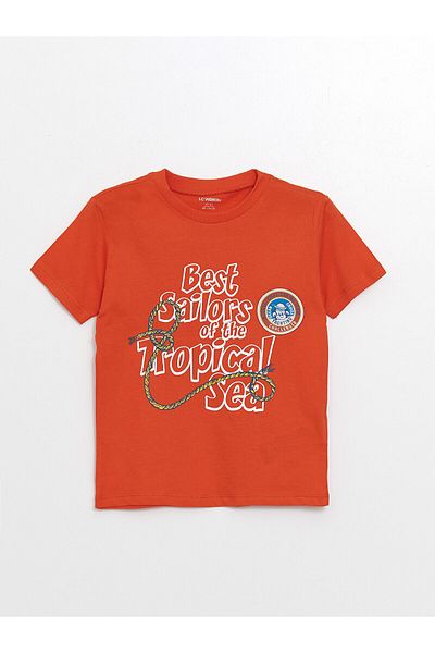 LC Waikiki LCW Baby Boy T-Shirt - Crew Neck, Short Sleeve, Printed