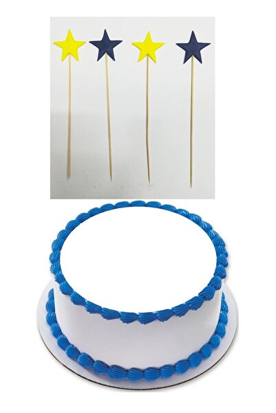 Pasta9 Şeker Hamurundan Dörtlü Yıldız Set ile Pastalarınızı Süsleyin Görselde...