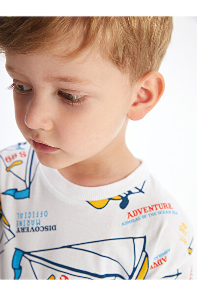 LC Waikiki LCW Baby Boy T-Shirt - Crew Neck, Short Sleeve, Printed