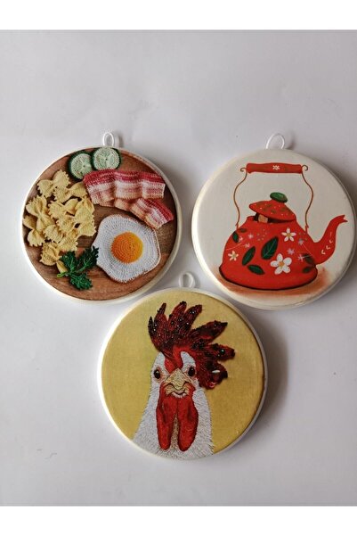 ZeyMin Art Mutfak Temalı 3 Lü Duvar Süsü