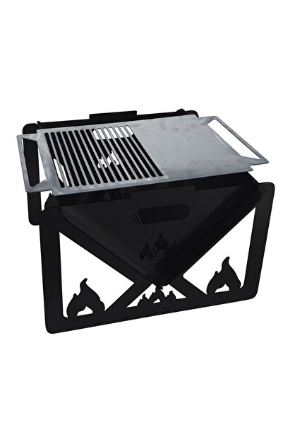 WiseDec Metal Mangal V2 Izgaralı Kolay Kurulumlu Ve Taşınabilir Mangal/ Barbe...
