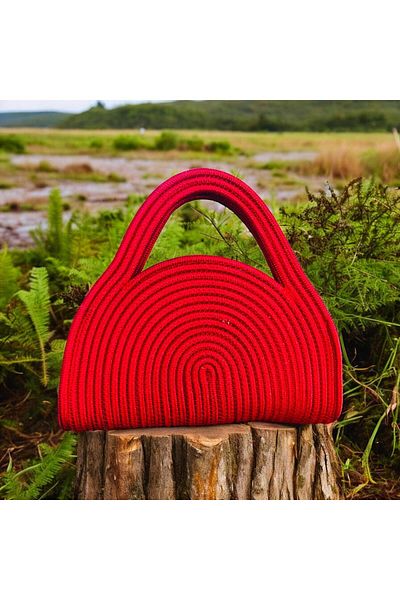 ModaCardin Rose' Mini Bohemian Style Jute Decorative Women's Bag