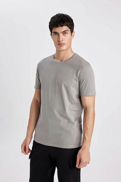 DeFacto Tricou gri pentru bărbați - T5014AZ/GR90