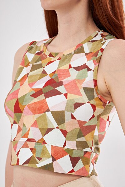 DAB Riva Round Neck Crop Top