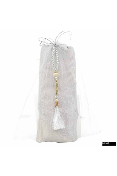 Furkan Neşriyat Orta Boy Tül Kesede Seccade Cam Inci Tesbih Seti