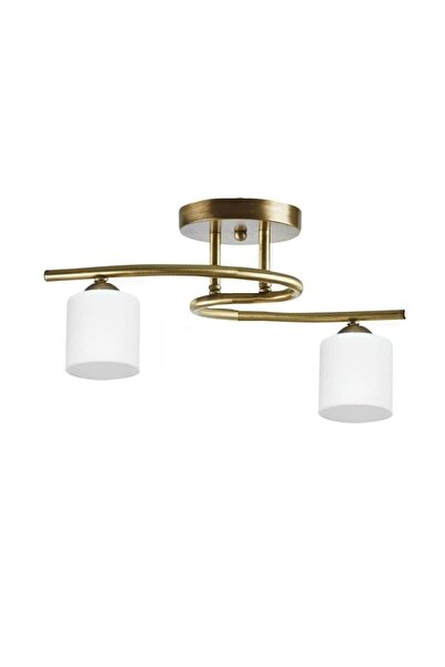 Fer Avize Fuji Modern Spor Tavan Plofonyer Eskitme Silindir Camlı Salon - Mut...