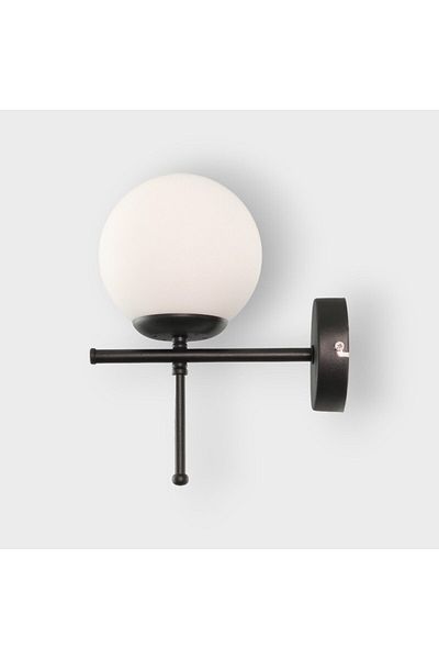 Fer Avize Cello Sconce Modern Design Black Color White Glass Cafe - Kitchen - Bedroom - Hall Wall Sconce