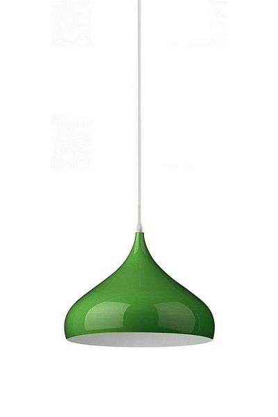 Fer Avize Reyes Modern Metal Green Inside White Color Cafe - Kitchen Single Chandelier