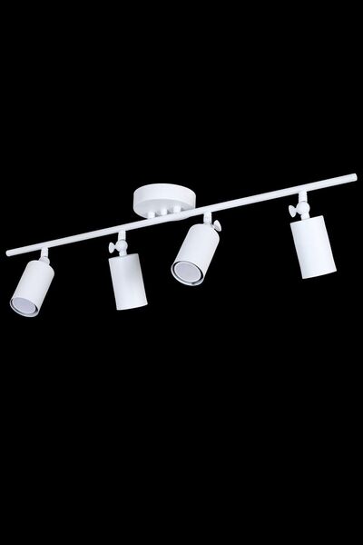 Fer Avize Spoti Modern Tasarım Beyaz Renk (BEYAZ IŞIK) Spot Ledli Sıralı Cafe - Mutfak 4 lü Avize