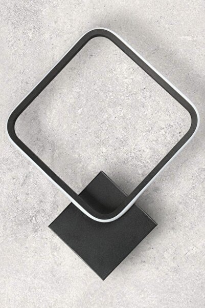 Fer Avize Enisa Modern Tasarım Siyah Renk Gün Işığı Ledli Banyo - Mutfak - Salon Led Duvar Aplik