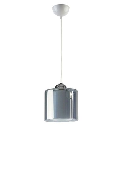 Fer Avize Modern Design Smoked Double Glass Living Room - Kitchen Single Chandelier