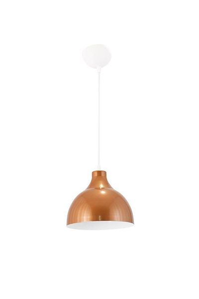 Fer Avize Rima Modern Metal Plated Copper Color Colored Pendant Lamp Single Chandelier