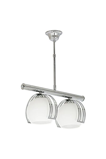 Fer Avize Evin Krom Renk Modern Lüks Tasarım Camlı Sıralı Salon - Mutfak - Ya...