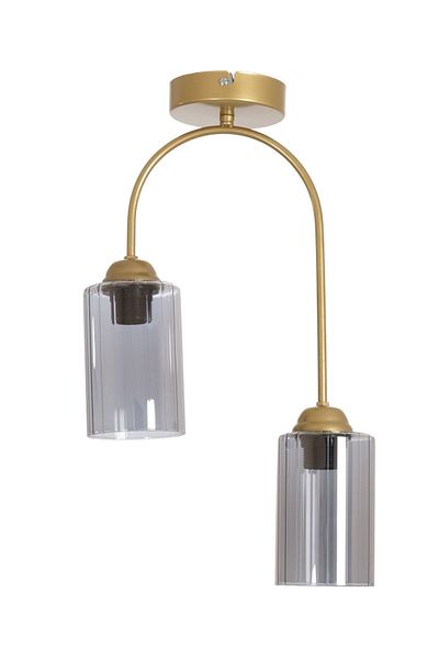 Fer Avize Modern Design Janin Pipe Plof - Cafe Kitchen Living Room Antique Smoked Glass 2-Piece Chandelier