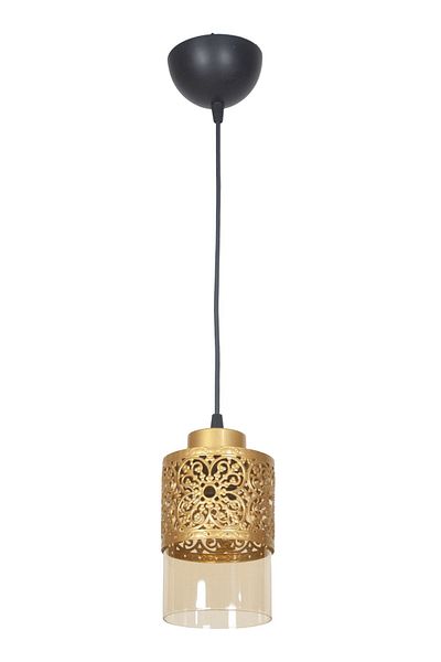 Fer Avize Fantastic Modern Design Pendant Lamp Black Color Honey Glass Hall - Kitchen Single Chandelier