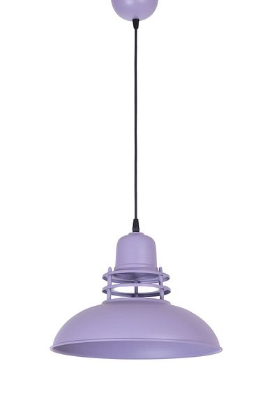Fer Avize Lantern Lilac Colored Modern Design Finished Pendant Lamp - Cafe and Kitchen Single Chandelier