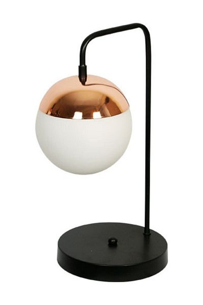 Fer Avize Rima Modern Design Black Color White Glass Table Lamp