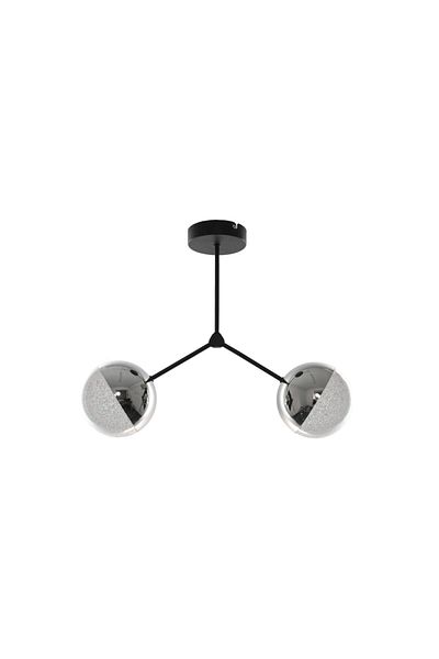 Fer Avize Focus Modern Design Living Room Kitchen - Cafe - Hall - Bedroom Chrome Color 2 Led Chandelier