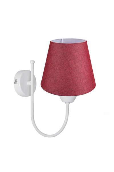 Fer Avize Modern Burgundy Fabric Lampshade Sconce