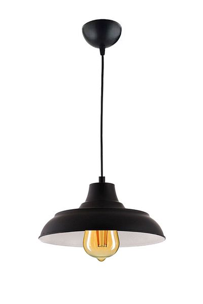 Fer Avize Sinyor Modern Metal Finish Black Inside White Pendant Lamp Cafe - Kitchen Single Chandelier
