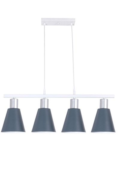 Fer Avize Trendy Modern Design Cafe Kitchen Living Room Anthracite Colored Row 4-Piece Chandelier