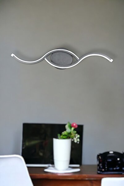 Fer Avize Ezgi Modern Tasarım Siyah Renk Gün Işığı Ledli Banyo - Mutfak - Salon Led Duvar Aplik