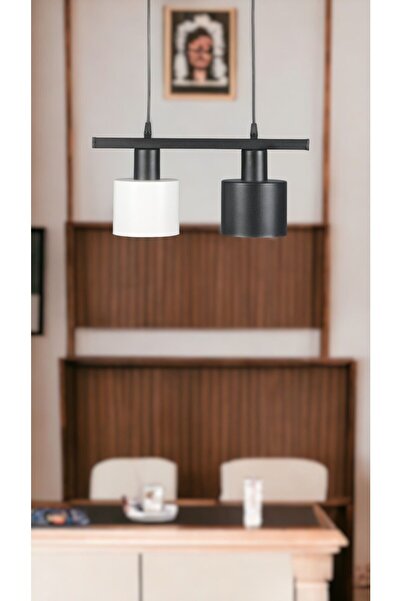 Fer Avize Mısra Özel Tasarım - Modern - Cafe - Mutfak - Salon 2 Li Metal Sıralı Sarkıt Avize