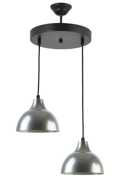 Fer Avize Kinder Black Color Body Gray Color Cafe - Kitchen 2-Piece Chandelier