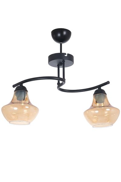 Fer Avize Fujifora Modern Design Kitchen Living Room Bedroom Black Color Honey Glass Chandelier of 2