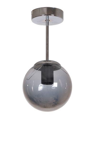 Fer Avize Mini Modern Chrome Colored Sports Glass Ceiling - Plophonier Hall Kitchen Living Room Single Chandelier