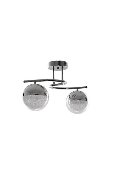 Fer Avize Fuji Modern Decorative Chrome Color Living Room - Kitchen - Bedroom 2 Led Chandelier